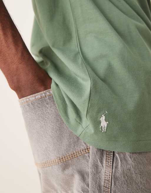 Polo Ralph Lauren - Lysegrøn oversized T-shirt med centralt tekstlogo, 2 af 4