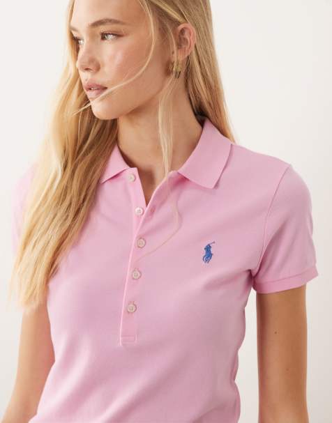 Polo Ralph Lauren - Lyserød smal poloskjorte med korte ærmer - view 1