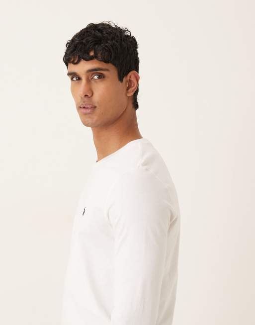 Polo Ralph Lauren - Maglietta da casa a maniche lunghe in jersey di cotone bianca, 4 di 5