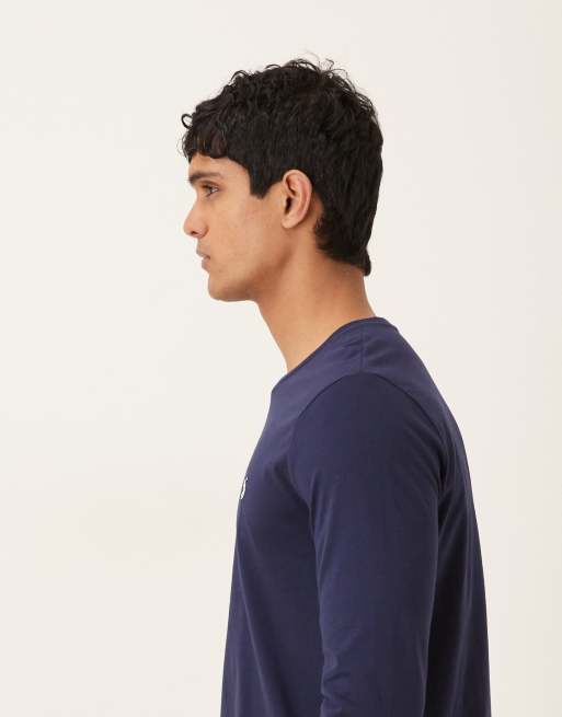 Polo Ralph Lauren - Maglietta da casa a maniche lunghe in jersey di cotone blu navy, 4 di 5