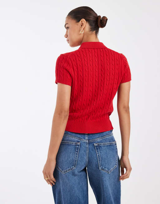 Polo Ralph Lauren - Maglione a maniche corte rosso, 4 di 4