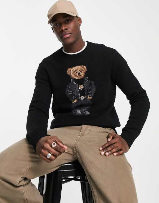 Maglione con orso hot sale ralph lauren