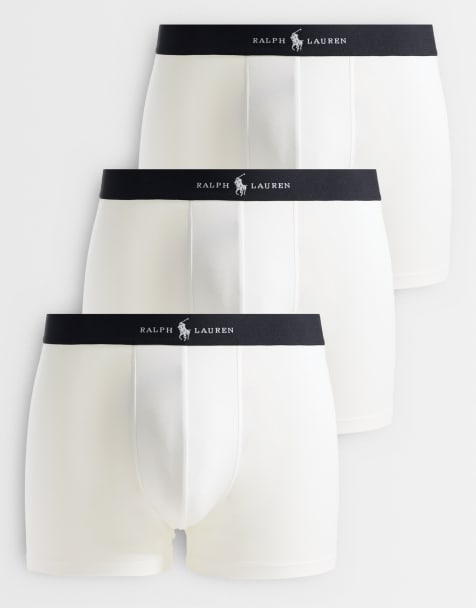 Polo Ralph Lauren majtki trunks z logo na pasie, 3-pack, białe - view 1