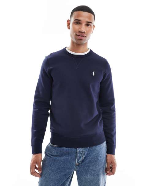 Polo Ralph Lauren – Marinblå, dubbelstickad sweatshirt med ikonlogga - view 1