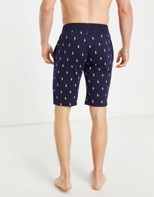 Polo Ralph Lauren – Marinblå mysshorts med heltäckande logga, 2 av 4