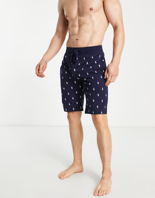 Polo Ralph Lauren – Marinblå mysshorts med heltäckande logga, 4 av 4