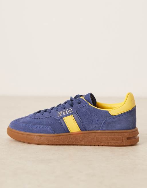 Polo Ralph Lauren – Marinblå och gula sneakers, 2 av 5