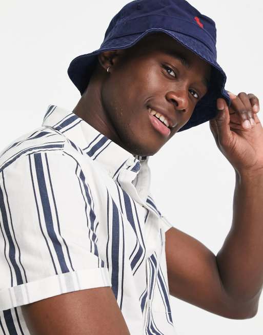 Polo Ralph Lauren – Marinblå solhatt med ponnylogga, 3 av 4