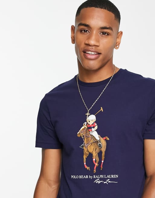 Polo Ralph Lauren – Marinblå t-shirt med björnlogga