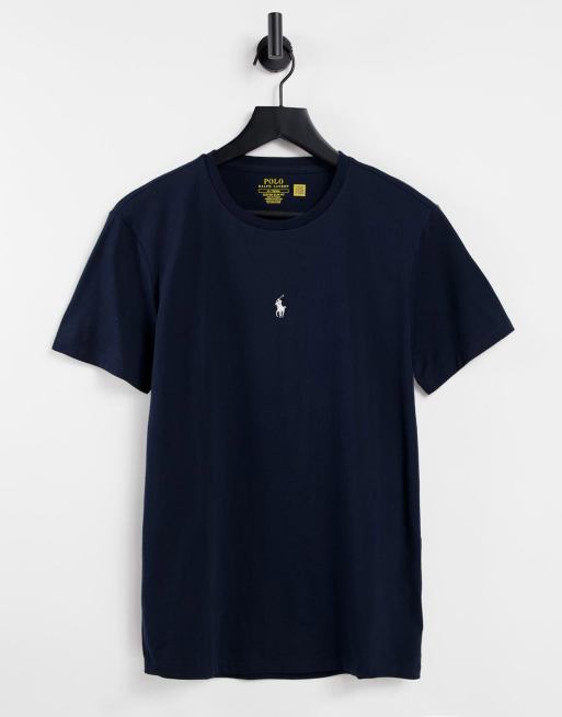 Polo Ralph Lauren – Marinblå t-shirt med centrerad ikon-logga