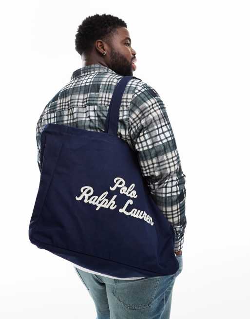 Polo Ralph Lauren – Marinblå toteväska med logga, 4 av 4