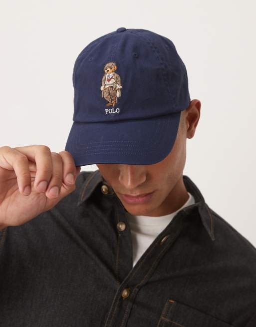 Polo Ralph Lauren - Marineblå baseballkasket i twill med Heritage Bear-logo