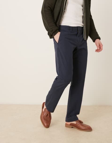 Polo Ralph Lauren - Marineblå chinos med stretch, lige ben og fladt design foran i twill - view 1