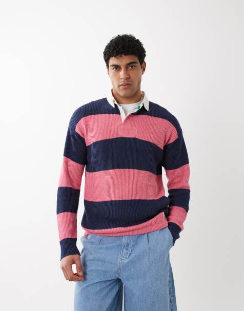 Polo Ralph Lauren - Marineblå og pink rugby-trøje med logoikon - view 1