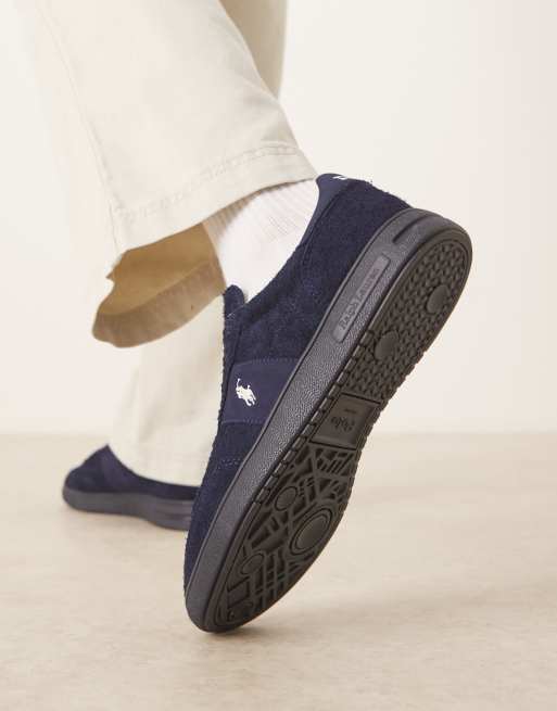 Polo Ralph Lauren - Marineblå sneakers i ruskind, 3 af 5