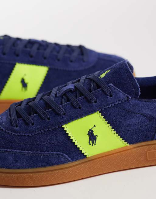 Polo Ralph Lauren - Marineblå sneakers med gule detaljer, 4 af 5