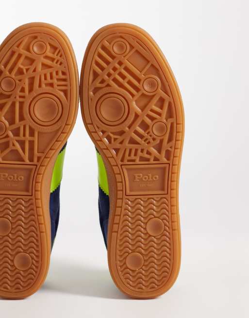 Polo Ralph Lauren - Marineblå sneakers med gule detaljer, 5 af 5
