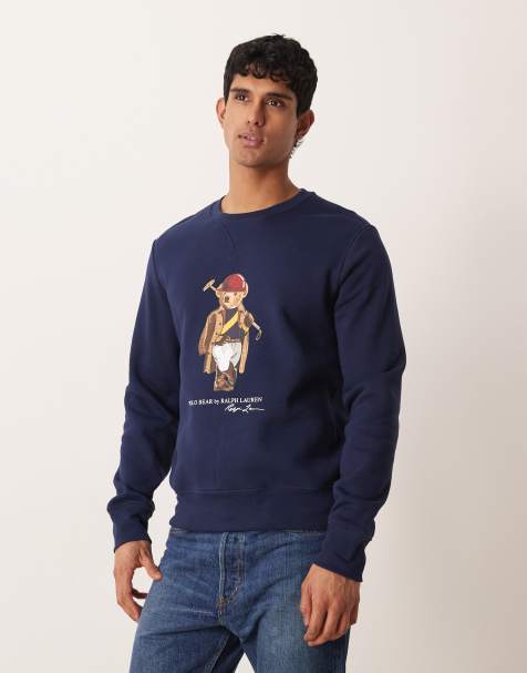 Polo Ralph Lauren - Marineblå sweatshirt med bjørneprint - view 1
