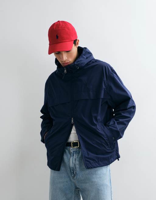 Polo Ralph Lauren - Marineblå vindjakke med hætte, 5 af 5
