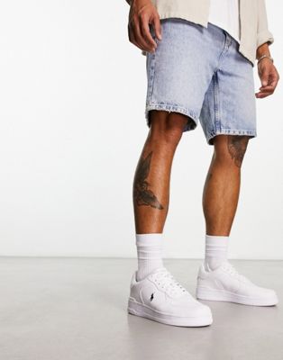 Polo Ralph Lauren master court trainer in white with pony logo - ASOS Price Checker