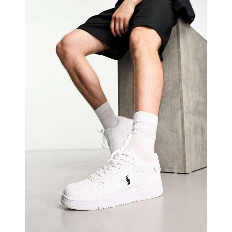 Polo Ralph Lauren master court trainer in white with pony logo ASOS