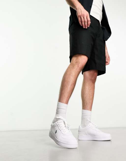 Polo Ralph Lauren master court trainer in white with pony logo, 3 of 4