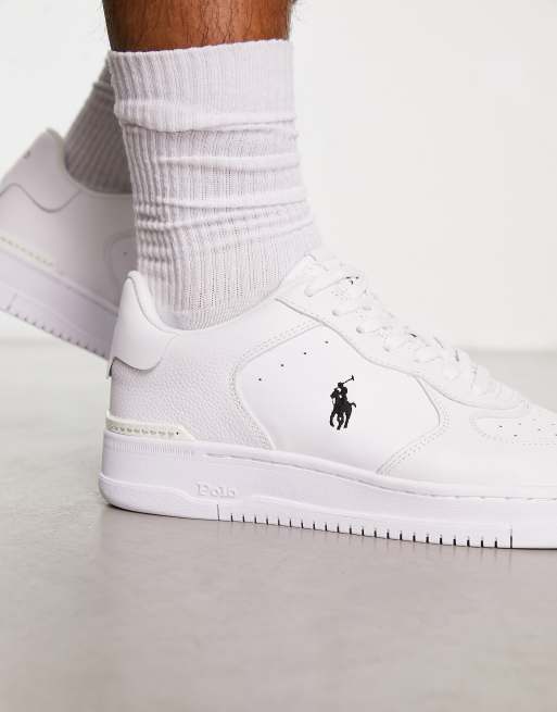 Polo ralph lauren shop white sherwin trainers