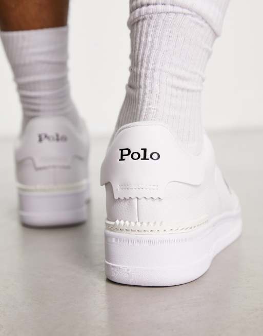 Polo Ralph Lauren master court trainer in white with pony logo ASOS