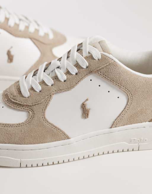 Polo Ralph Lauren - Masters Court - Baskets en cuir - Blanc et beige, 2 de 5