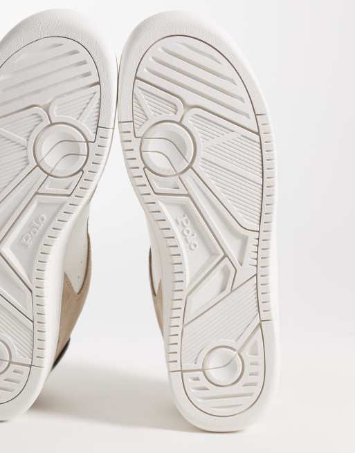 Polo Ralph Lauren - Masters Court - Baskets en cuir - Blanc et beige, 5 de 5