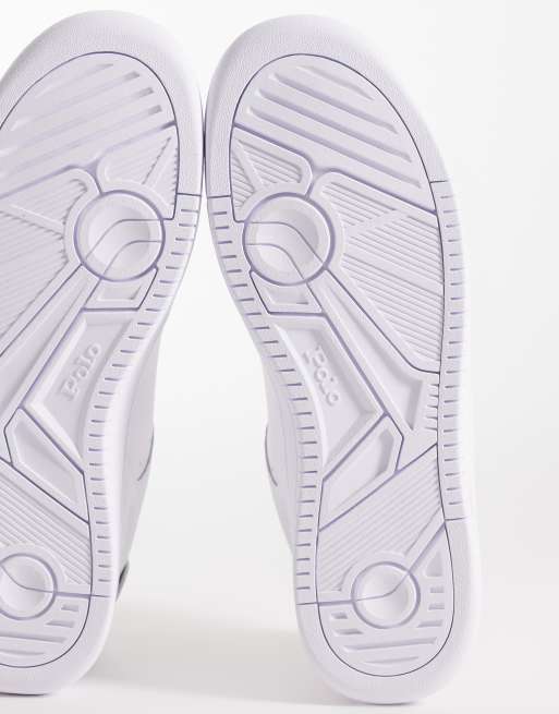Polo Ralph Lauren - Masters Court - Baskets en cuir - Blanc et doré, 5 de 5