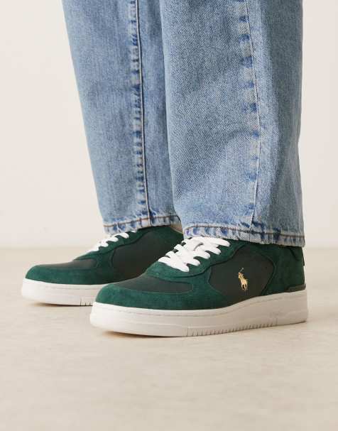 Polo Ralph Lauren - Masters Court - Baskets en cuir et daim - Vert - view 1