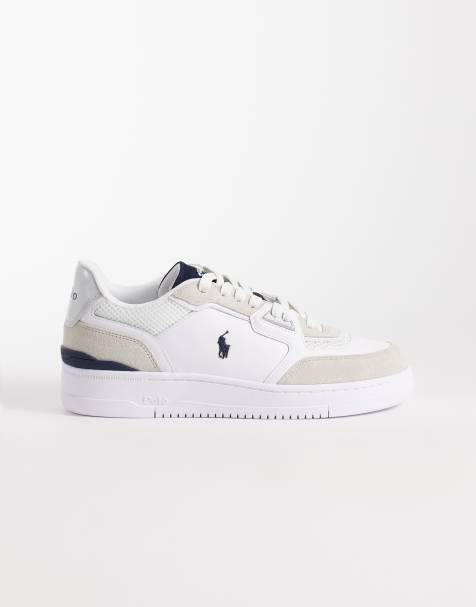 Polo Ralph Lauren masters court leather sneakers in grey - view 1