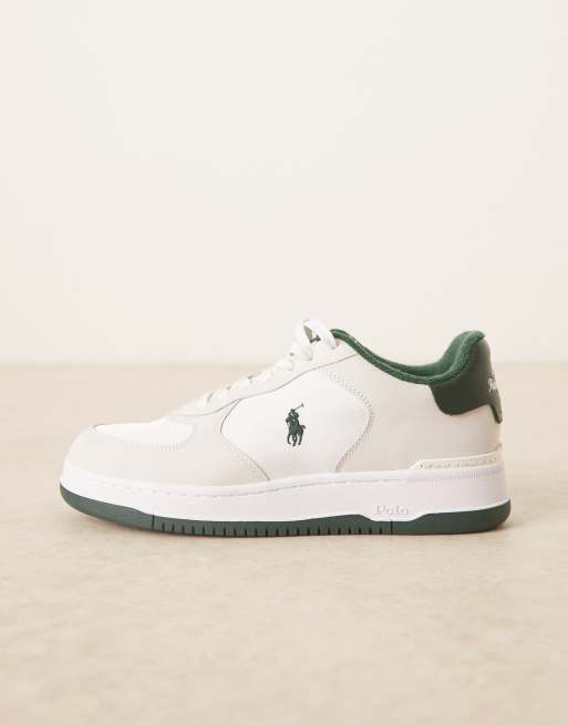 Polo Ralph Lauren – Masters Court – Leder-Sneaker in Weiß/Grün, 2 von 5