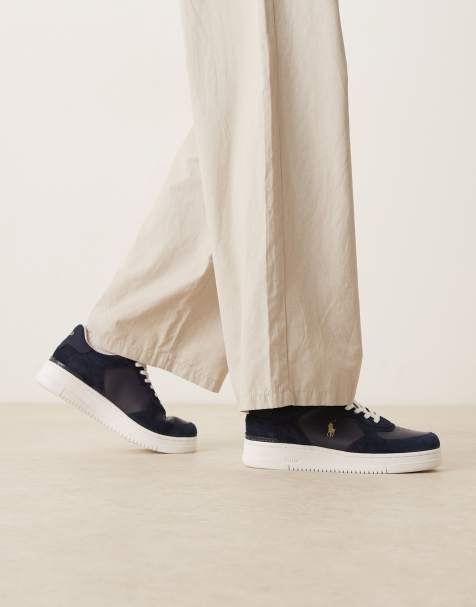 Polo Ralph Lauren – Masters Court – Marinblå sneakers i mocka och läder - view 1