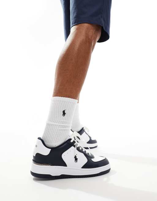 Polo Ralph Lauren - Masters Court - Sneakers bianche e blu navy, 3 di 5