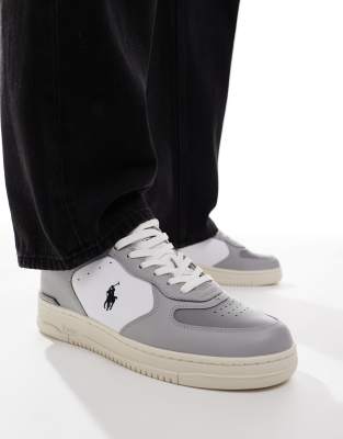 Кроссовки Polo Ralph Lauren masters court серо-белого цвета 21590₽