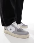 [Polo Ralph Lauren] Polo Ralph Lauren Masters Court sneakers in grey and white 40 TONAL CHANNEL GREY