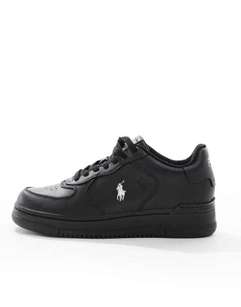 Polo Ralph Lauren - Masters Court - Sorte sneakers i læder - view 1