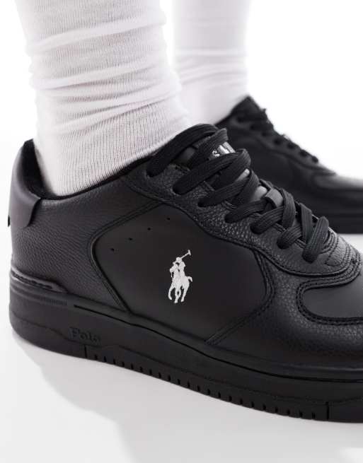 Polo Ralph Lauren - Masters Court - Sorte sneakers i læder , 3 af 5