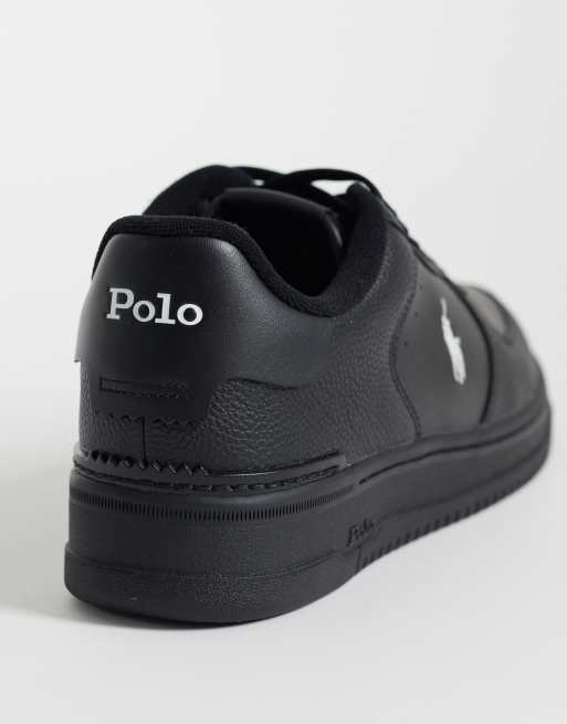 Polo Ralph Lauren - Masters Court - Sorte sneakers med sort Pony-logo, 2 af 5