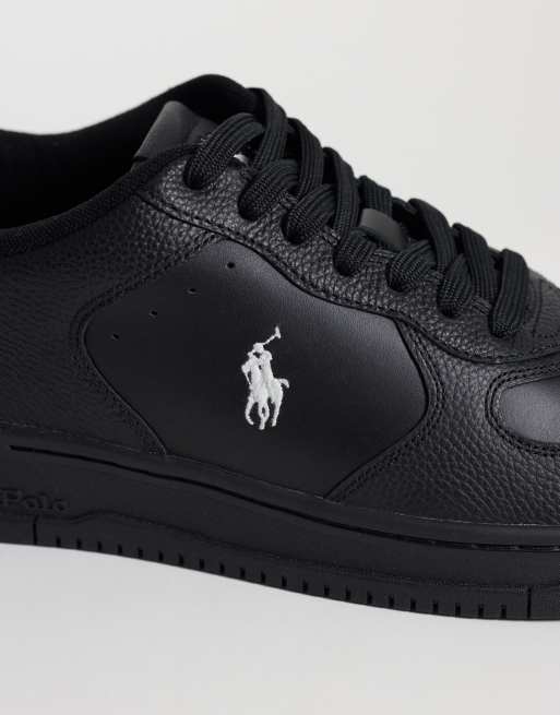 Polo Ralph Lauren - Masters Court - Sorte sneakers med sort Pony-logo, 4 af 5