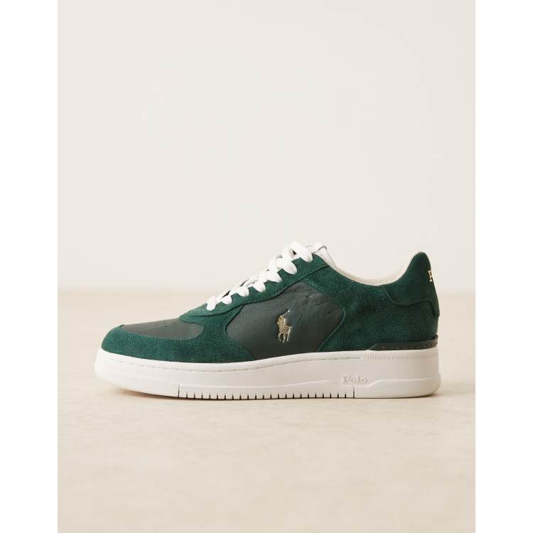 NWOB $110 Polo Ralph Lauren Masters Sport Leather Suede Sneaker Green 8.5 Men main image 2