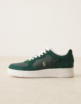  Masters court suede and leather trainers 