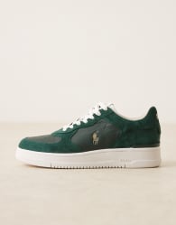Polo Ralph Lauren Masters court suede and leather trainers in green