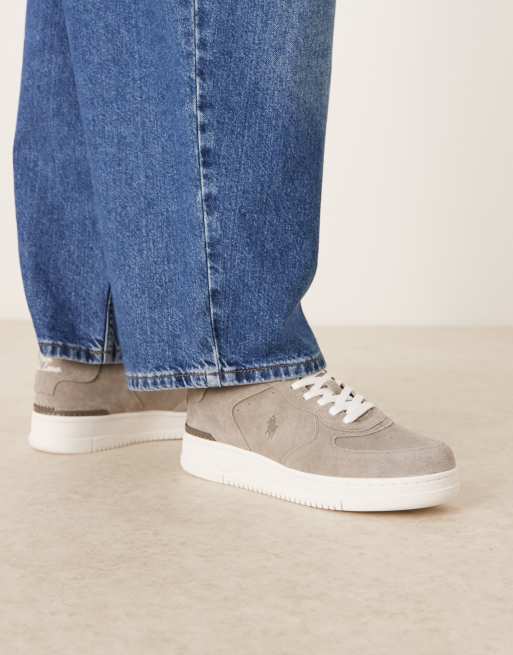 Polo Ralph Lauren – Masters Court – Szare zamszowe buty sportowe
