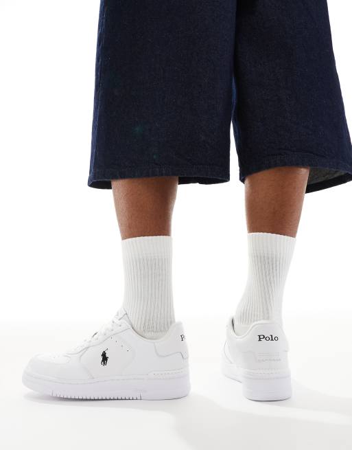 Polo Ralph Lauren masters court trainer in white with pony logo, 5 of 5