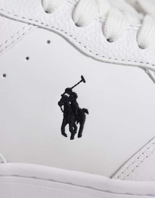Polo Ralph Lauren masters court trainer in white with pony logo, 4 of 5