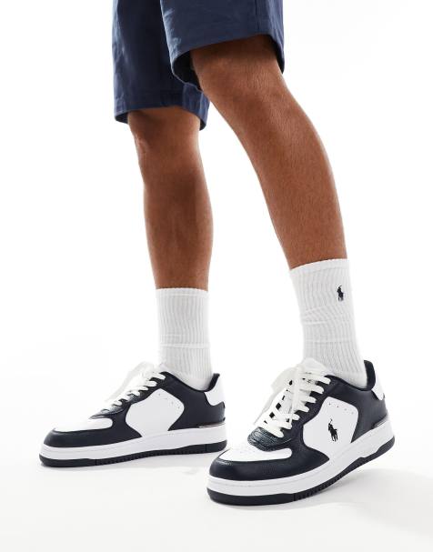 Polo Ralph Lauren – Masters Court – Vita och marinblå sneakers - view 1