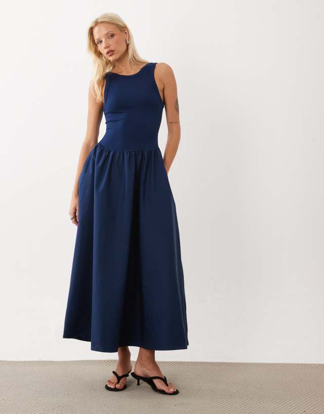 navy blue dress ralph lauren Polo maxi in Neckline:Square front accent at the Sexy Black and White Size:EU40